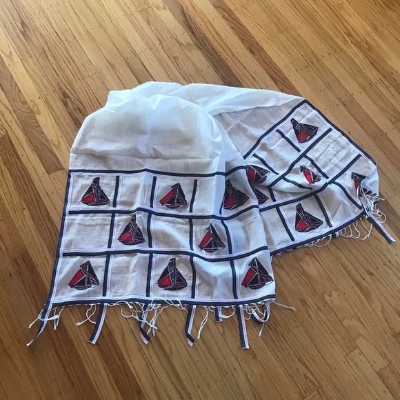Tory Burch Sailboat Scarf - Picture 2 of 6